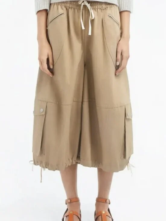 NWT CO Braies Cargo Wide Cropped Pants - Picture 2 of 10